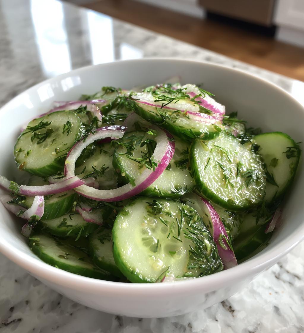 Knackiger Gurken Dill Salat – Erfrischend leicht für den Sommer